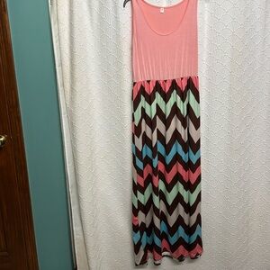 Sherosa maxi sleeveless dress w pockets size xl